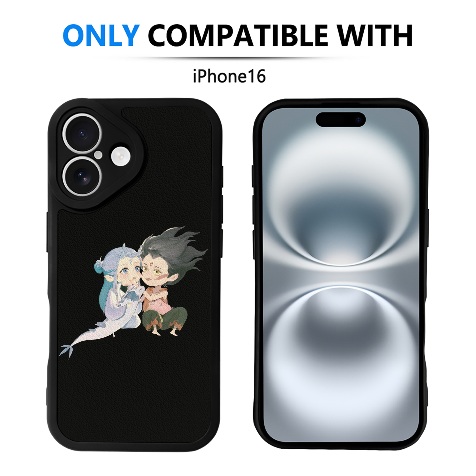 （画像用） Ne Zha 2 ナタ 魔童の大暴れ 【iPhone 16シリーズ対応】シリコンスマホケース（レザー調） 材質：シリコン
